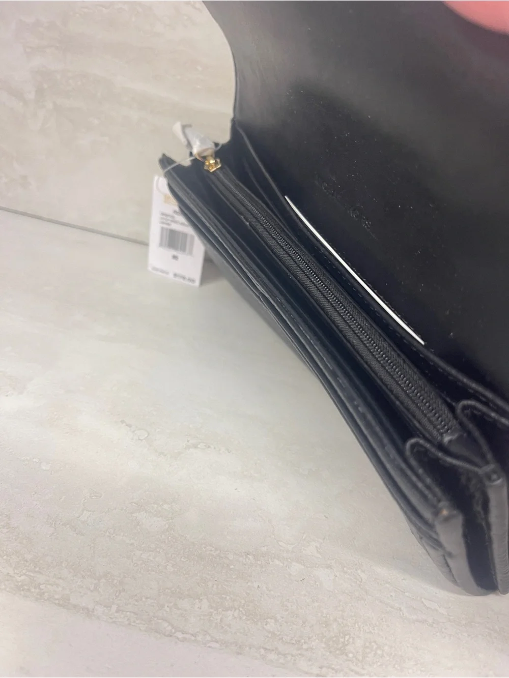 Michael Kors Fulton Flap Continental Wallet Black Pebble Leather
